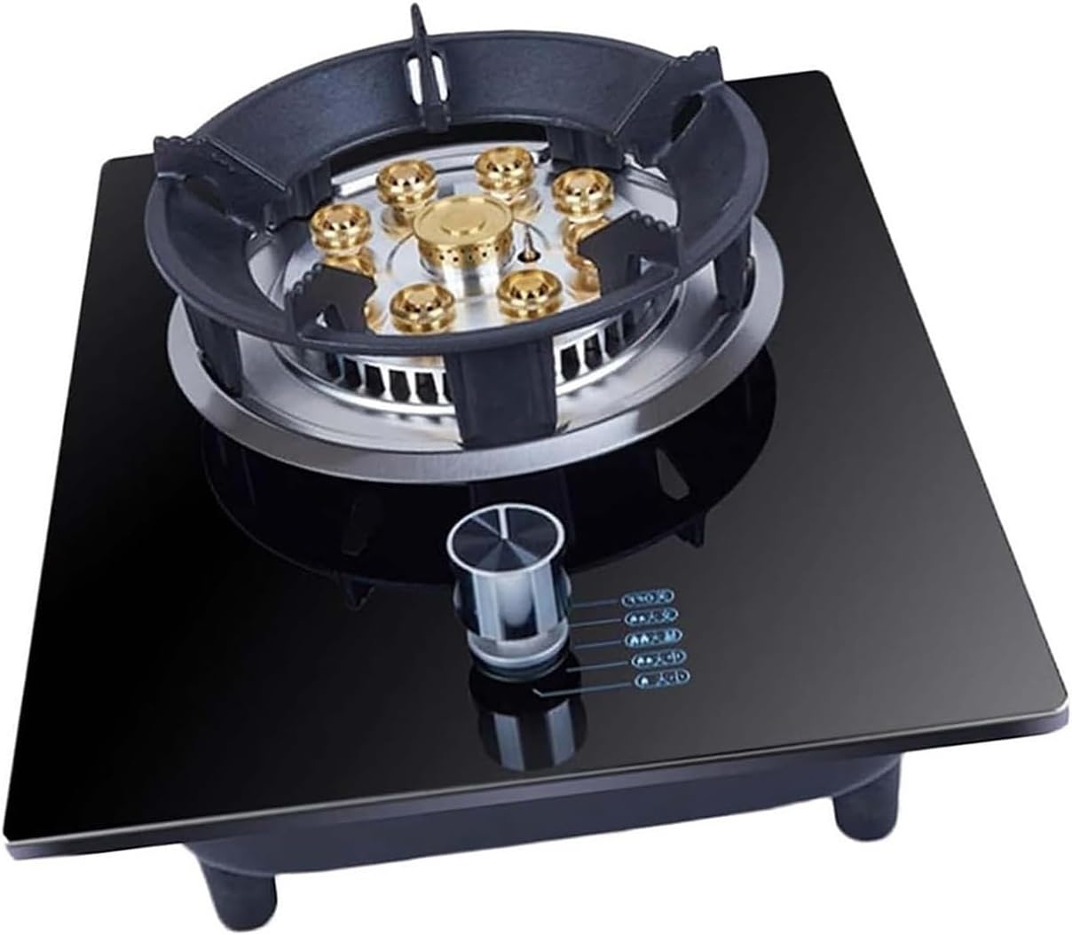 7KW Portable Gas Stove - Embedded and Desktop Cooker, Tempered Glass Burner, Adjustable Flame Size Household Hob, Easy To Clean(NG)(Lpg)