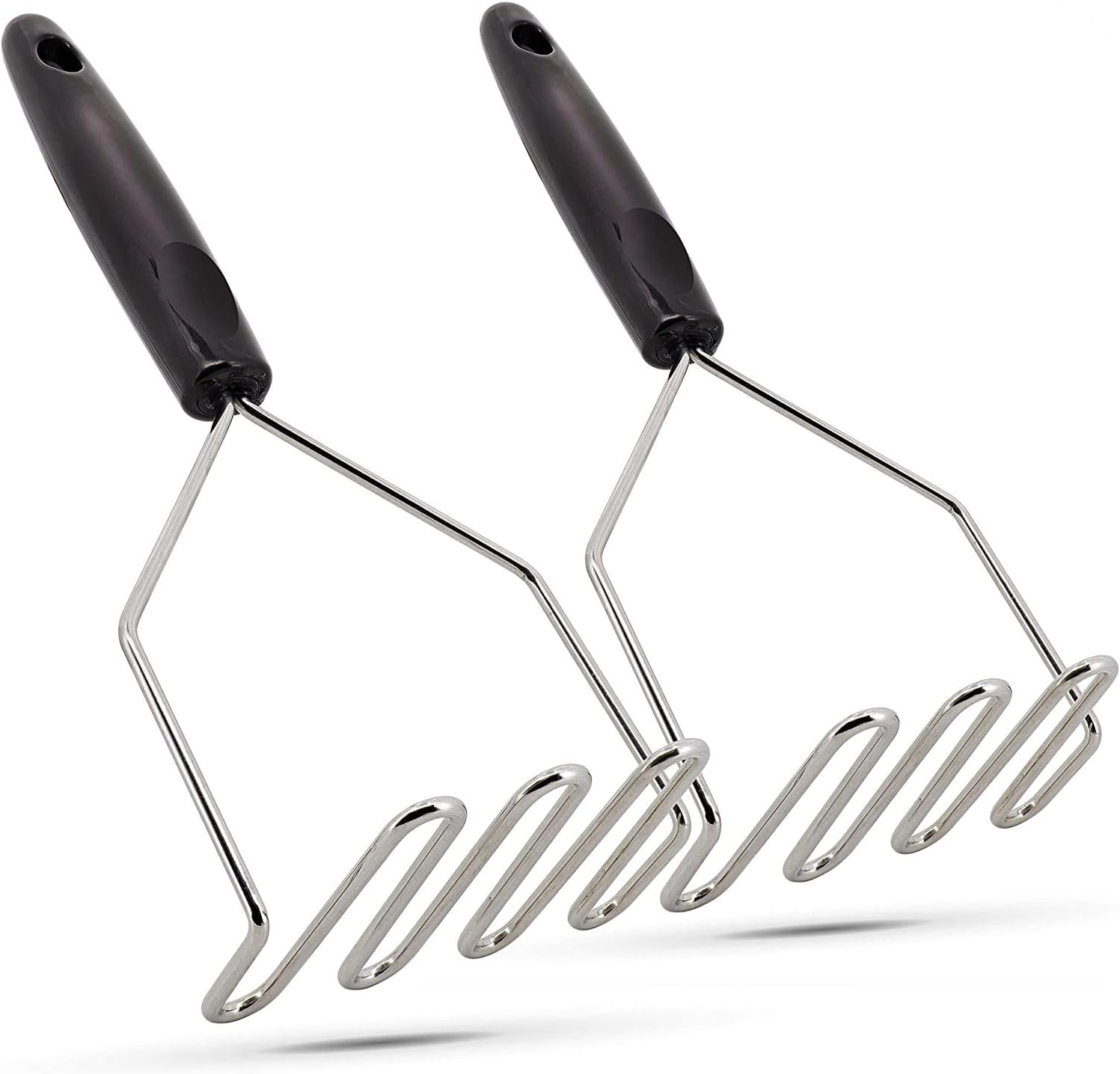 Amazon Com Potato Masher Stainless Steel Hand Tool And Potato Smasher Metal Wire Utensil For Best Mash For Bean Heavy Duty Potato Wire Masher With Cushioned Handle Pack Of 2 By Ram Pro