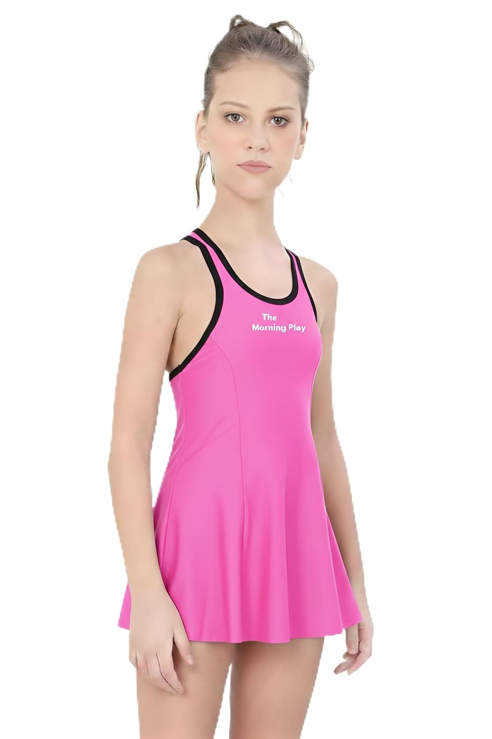 THE MORNING PLAY Kids Girls Swim Dress Racerback Style Premium Swimwear, Skirted Boyleg Style Swimsuit Solid Girls Swim-Dress - Review, Price and Buying Guide