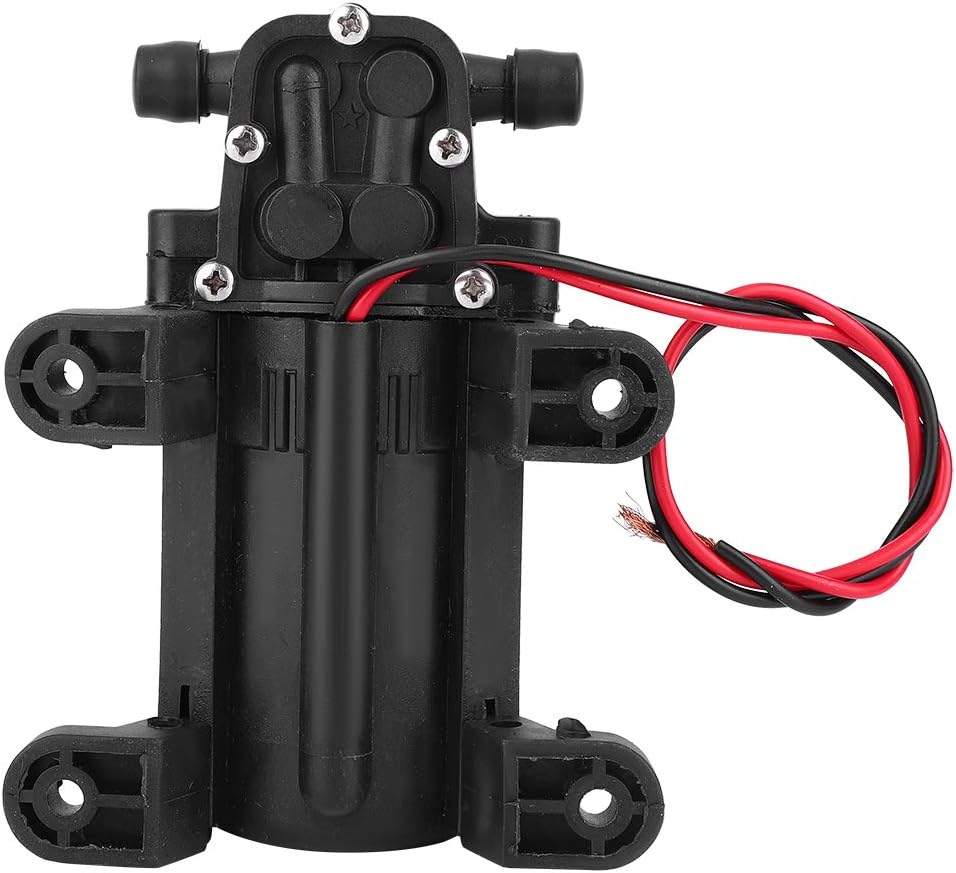 Diaphragm Pump 12V 0.48MPa 3.5L/min Plastic Mini Transfer Pump 12V DC 2A Universal Fit for Vehicle