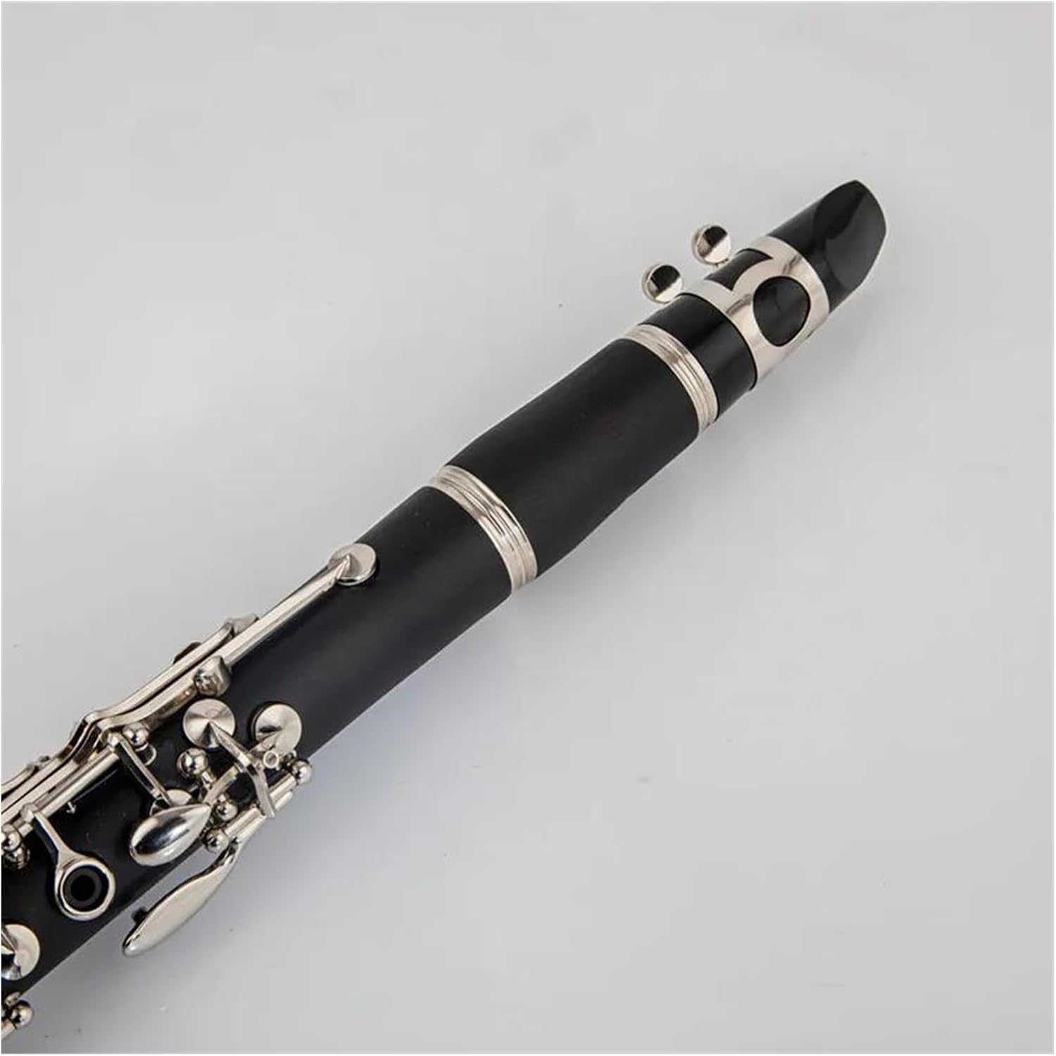 Clarinet B Flat 17 Key Professional Woodwind Clarinet Black Bakelite Body with Box