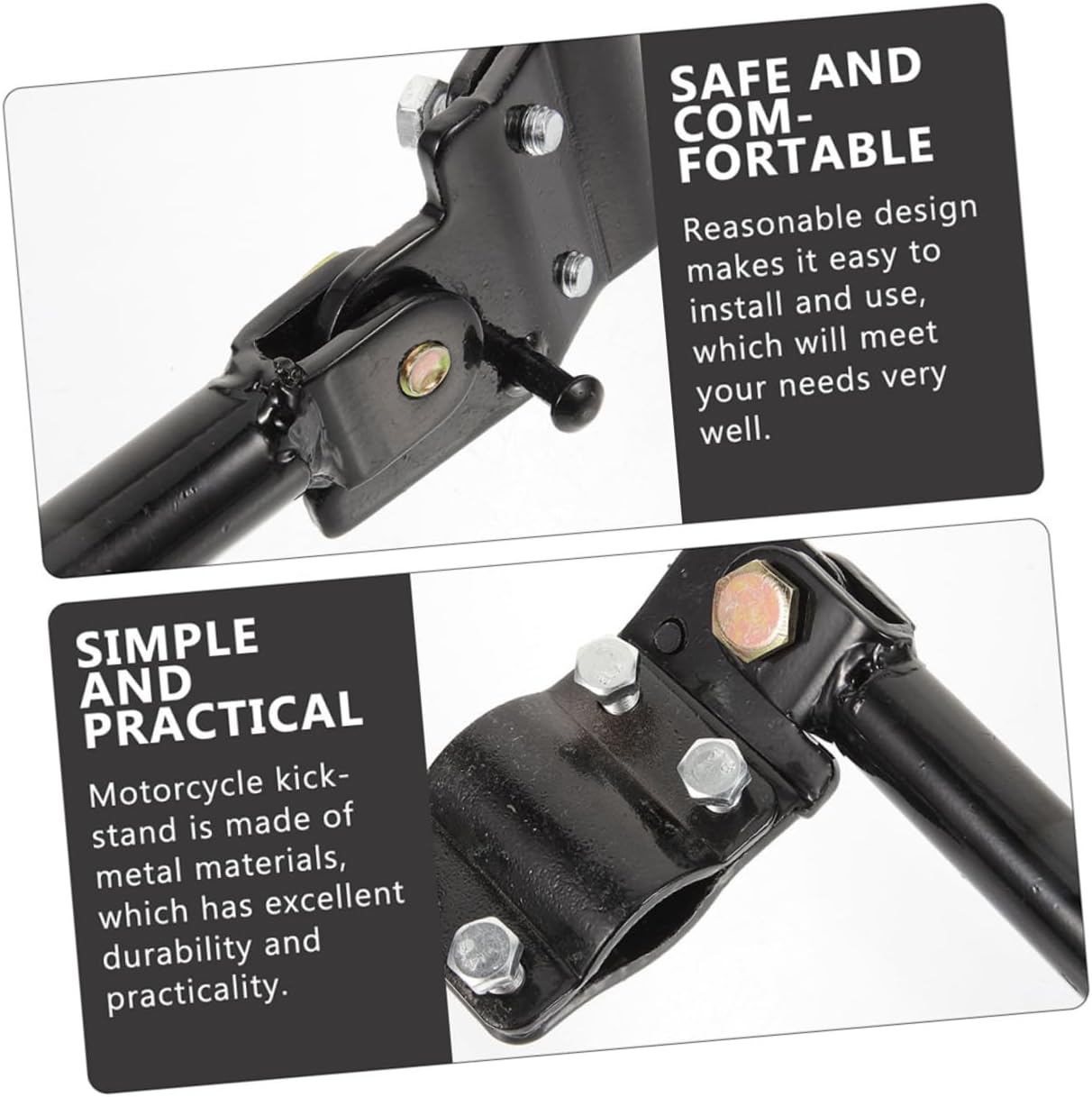 Motorcycle Kickstand Metal Side Stand Replacement for Scooter