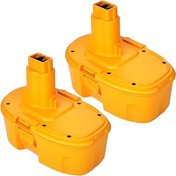 Dosctt 2 Pack 3.6Ah Ni-Mh DC9098 DC9098 DC9096 18 Volt Replacement Battery Compatible with Dewalt 18V Battery DW9096 DW9098 DW9099 DE9095 DE9098 DE9091Yellow