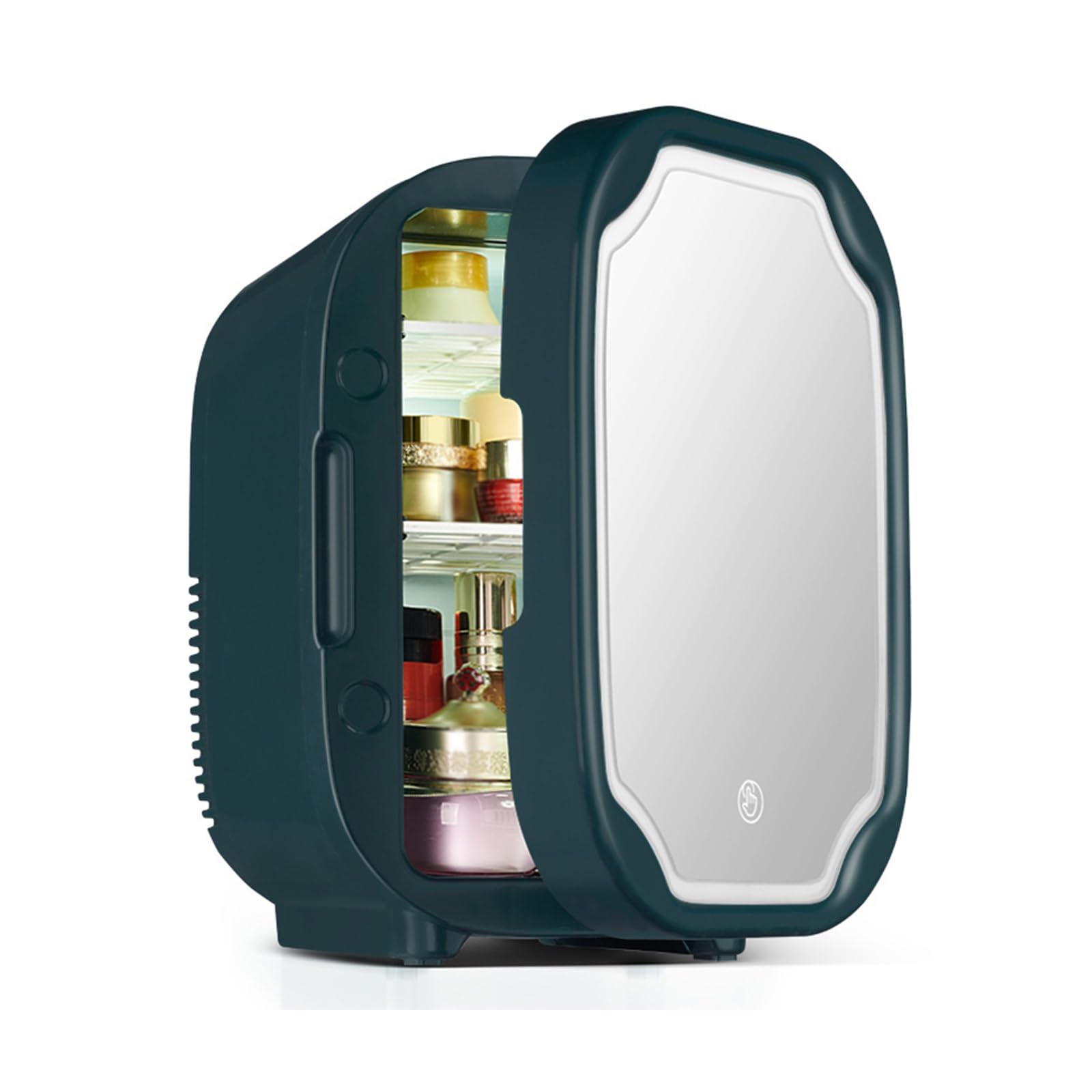 Frigorifero Compatto, Piccolo Frigorifero Ad Alta Efficienza Energetica, Mini Frigorifero per Il Trucco per Appartamenti, Camera Da Letto, Dormitorio, Soggiorno, Cucina, Ufficio(Color:Dark green)