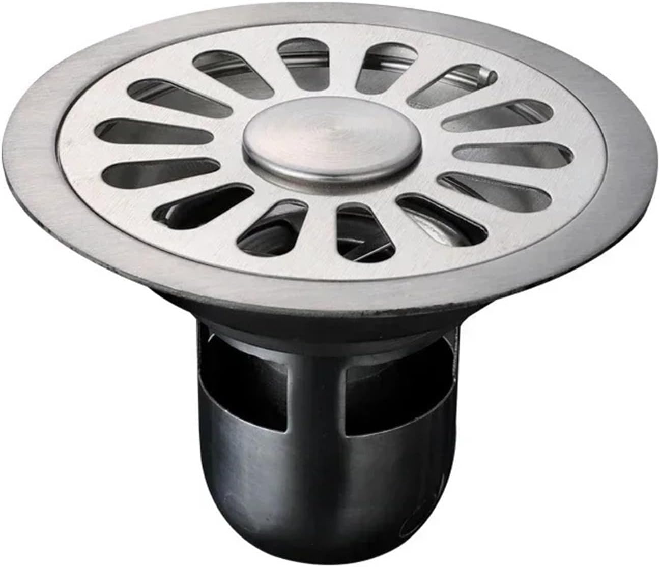 Floor Drains Stainless Steel Drainage Strainer Bathtub Shower Drainer Cover Deodorant Floor Drains Bathroom Fittings 1Pcs(A-10CM 1PCS)