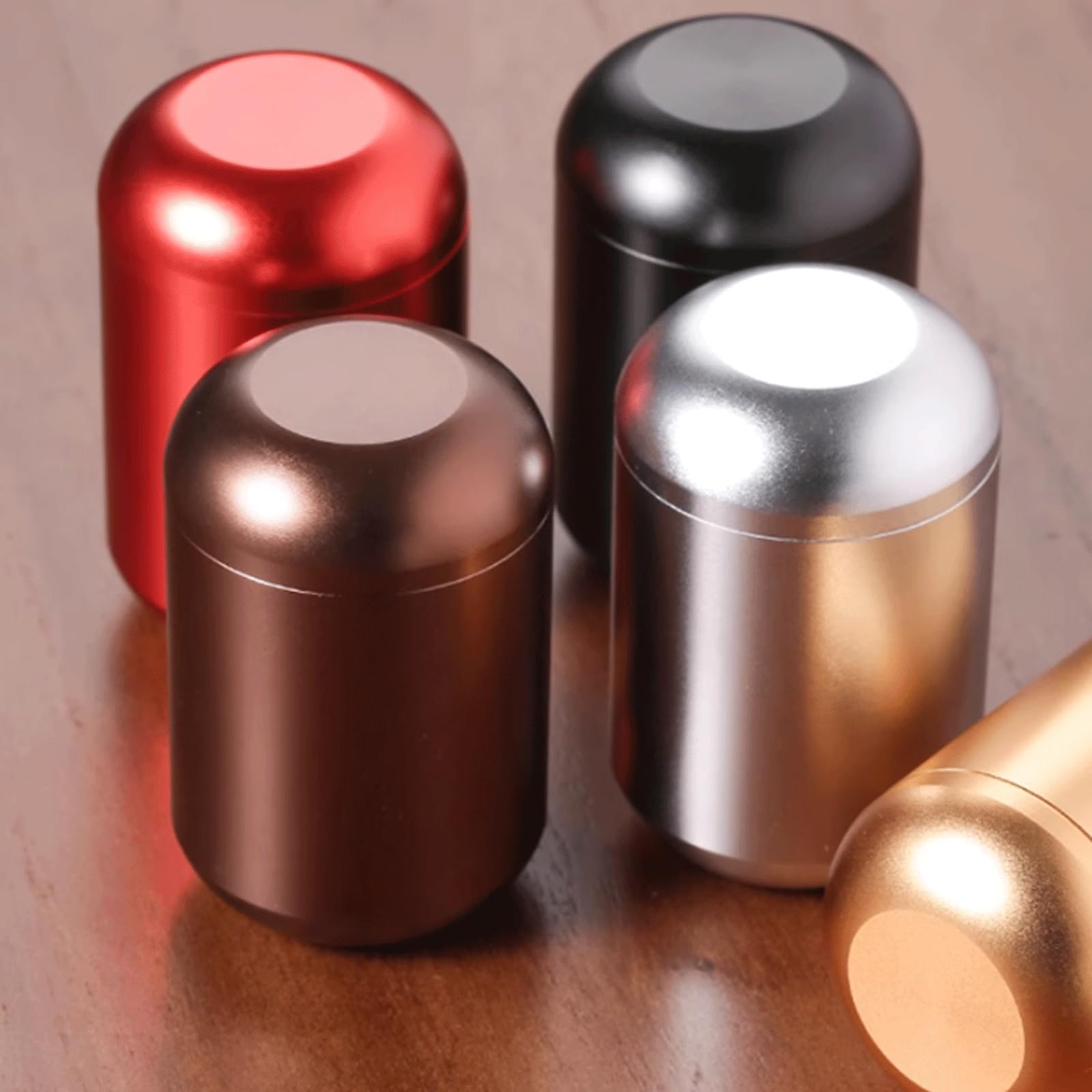 6 szt. mini puszki na herbatę ze stopu aluminium, hermetyczny pojemnik na herbatę, przyjazna w podróży herbata z zamkniętą pokrywką