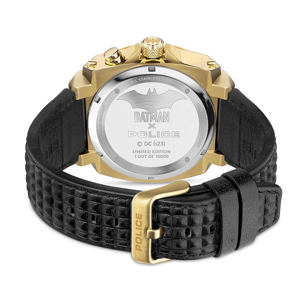 Police PEW00226 - Orologio analogico al quarzo da uomo con cinturino in pelle