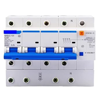 Interruptor de aire pequeno de proteccion, disyuntor de corriente Residual, NXBLE-125, 63A, 80A, 100A, 125A, 4P, RCBO125A