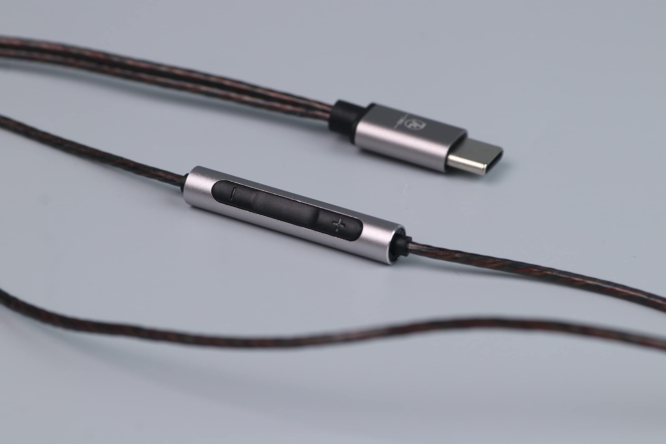 Linsoul 7Hz Salnotes Zero HiFi 10mm Micrófono intraural dinámico IEM con diafragma Compuesto de Metal, Placa Frontal de Acero Inoxidable, Cable OFC de 2 Pines (Rojo, con micrófono, Tipo C)