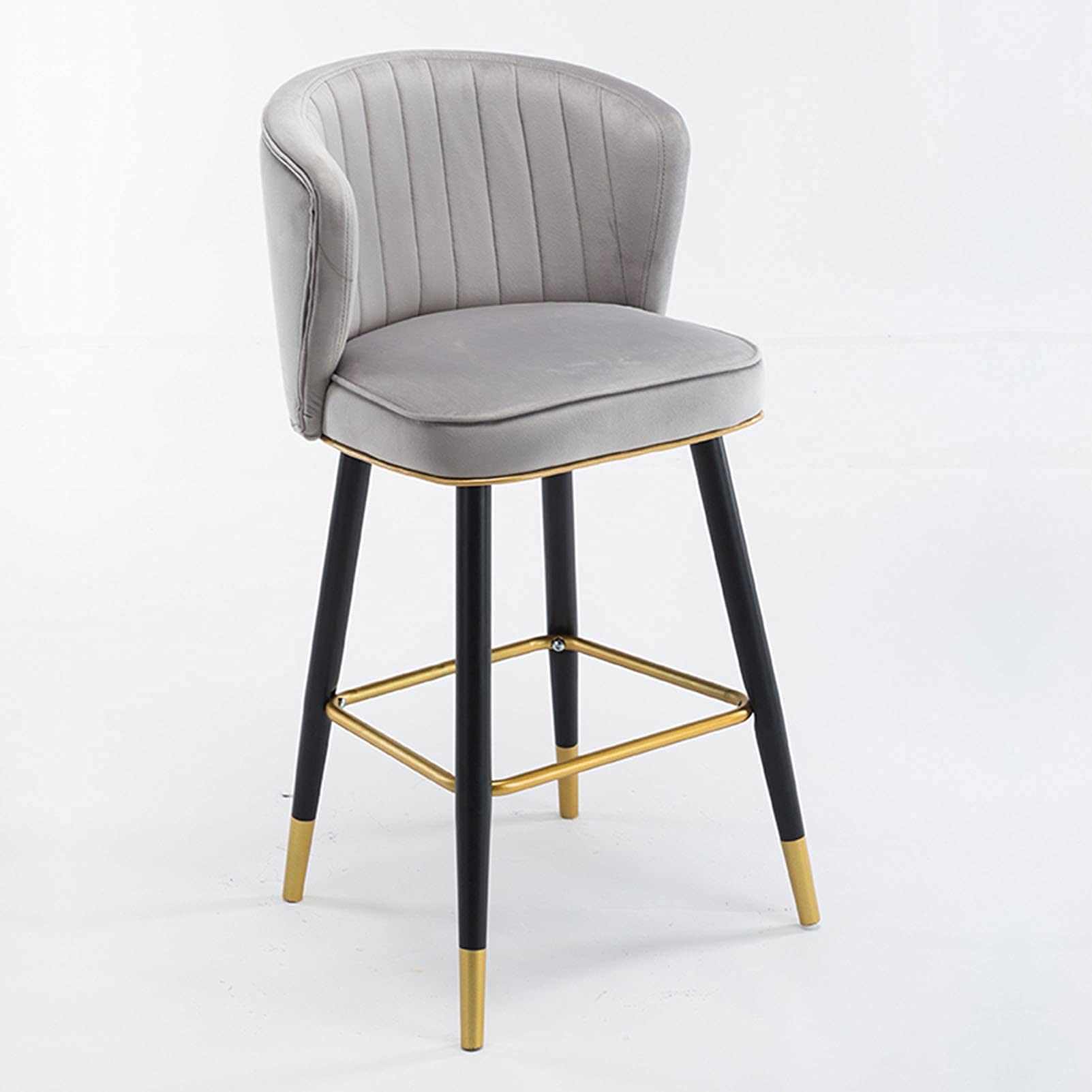 Tabouret de bar moderne gris 25In chaise de cuisine avec dossier