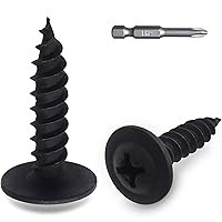 Vista 12 de #8 Kit de surtido de tornillos de cabeza de cercha modificados negros, 132 piezas, Phillips Drive, tornillos de madera, tornillos, surtido