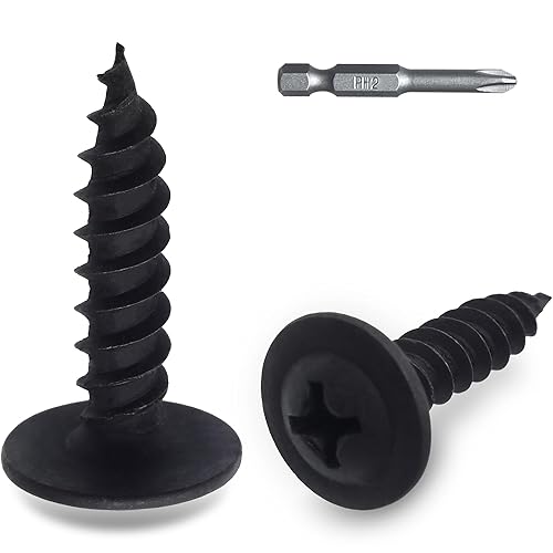 Miniatura 12 de #8 Kit de surtido de tornillos de cabeza de cercha modificados negros, 132 piezas, Phillips Drive, tornillos de madera, tornillos, surtido