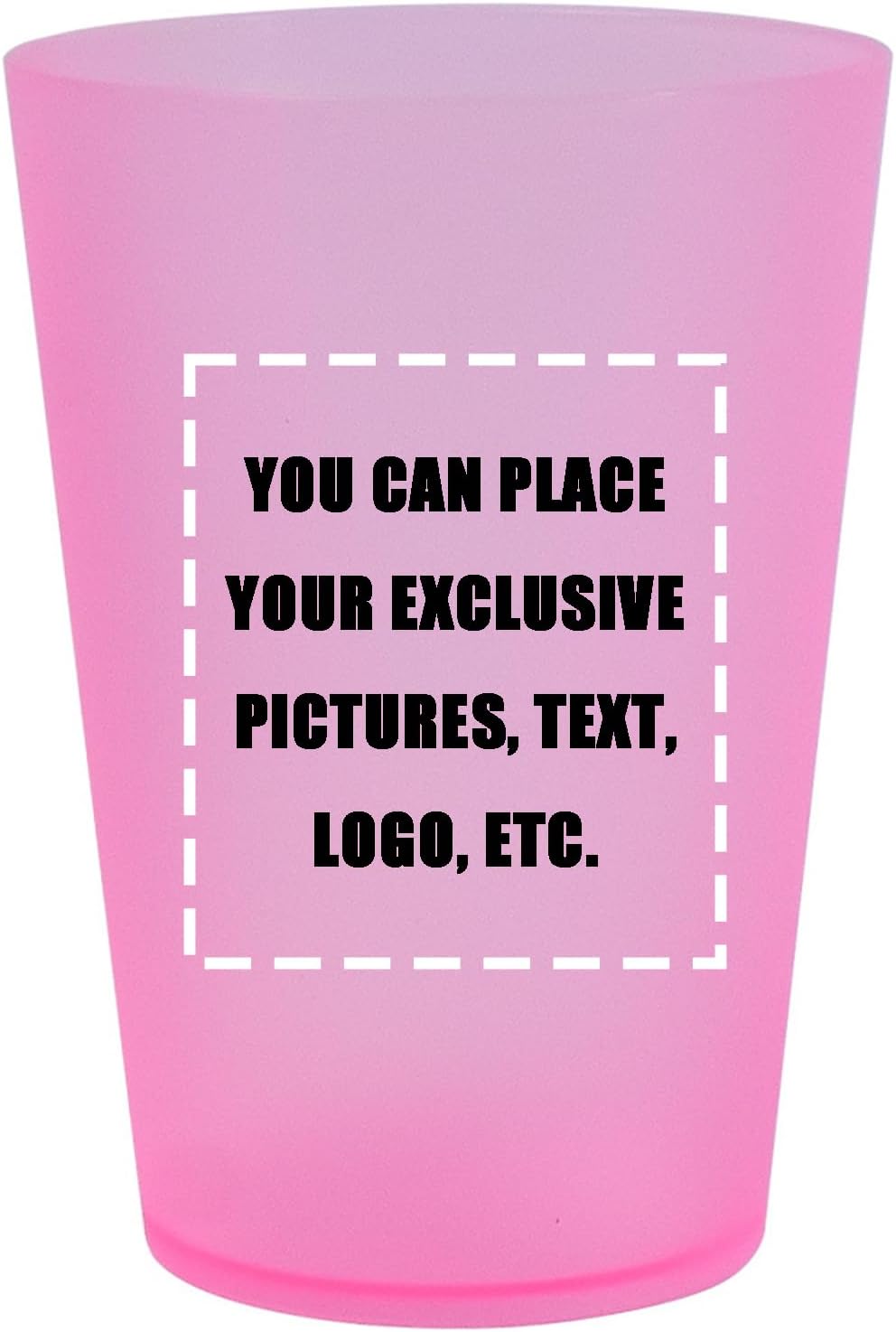 50 Custom Wedding Party Cups Frosted Disposable,12oz 16oz Personalized Color Frother Cup,Elegant Letter Pattern Design Combination,For Birthdays, Anniversaries, Parties,Gatherings (pink,12 oz)