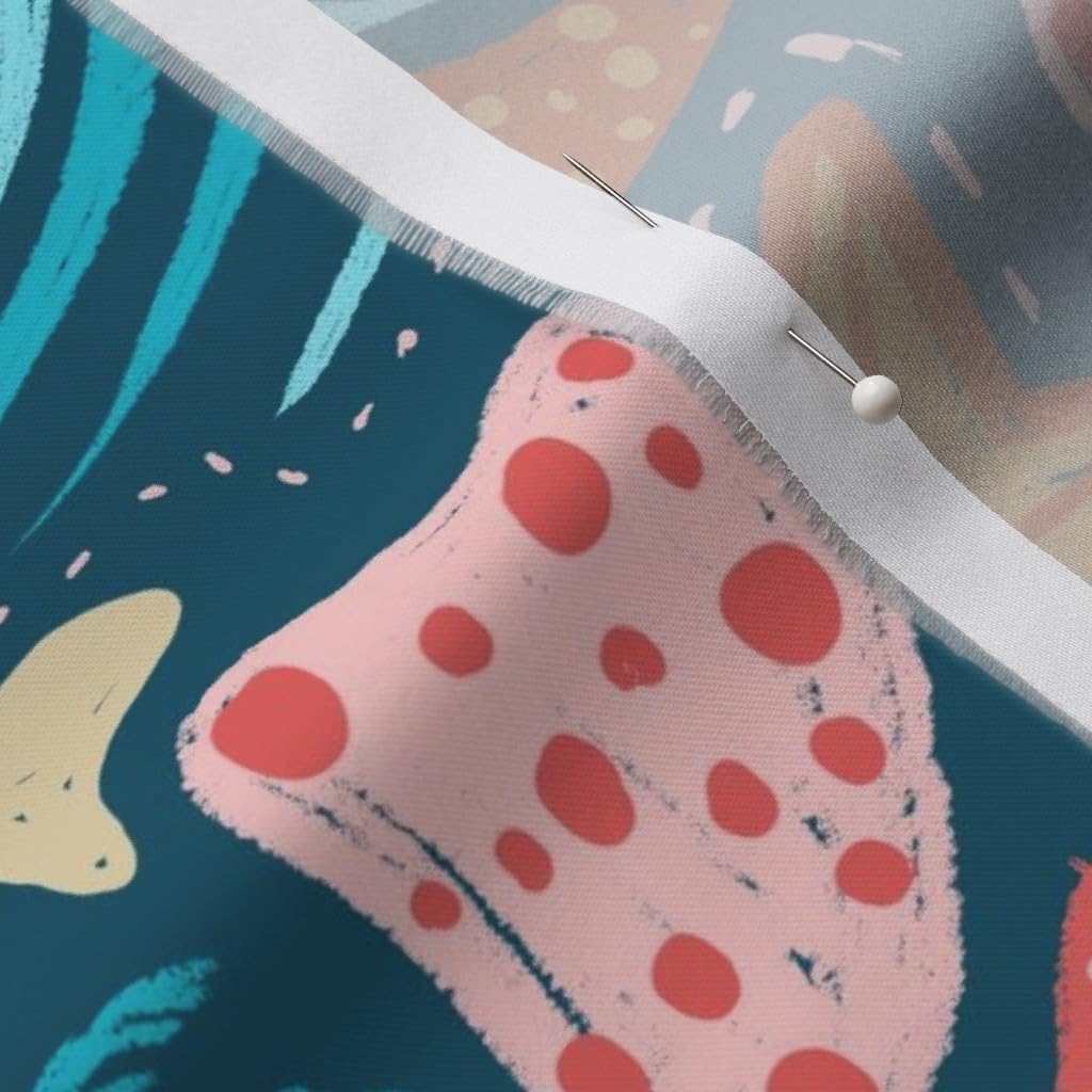 Spoonflower Fabric - Surfboard Summer Illustration Beach Tropical Ocean Sports Surfing Printed on Organic Cotton Sateen Fabric by The Yard - Sewing Quilting Apparel Home Decor