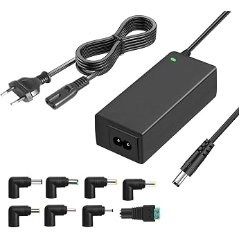24V 2.5A Power Supply 60W Power Adapter AC 100-240V to DC 24V 2.5A 2A 1.5A 1A Plug Power Supply with 8 DC Plugs Suitable for 24 Volt LED Light Strips Soundbar Printers etc.