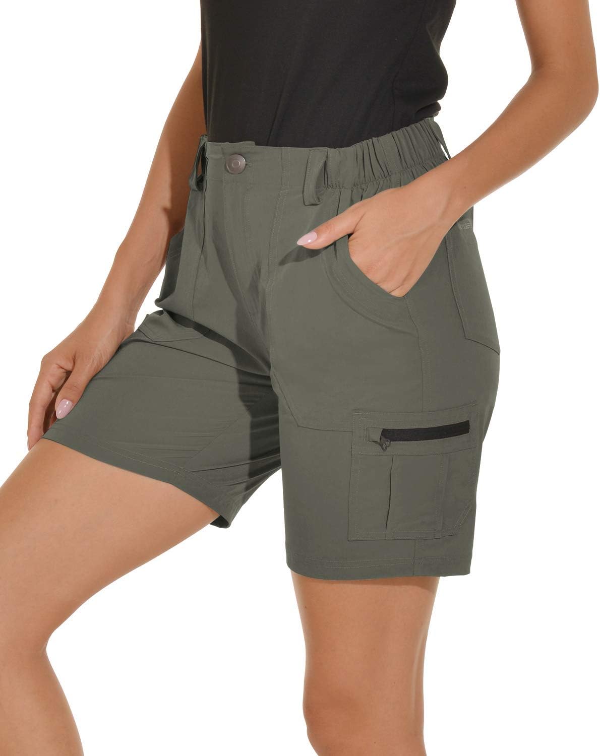 VAYAGER Women’s Hiking Cargo Shorts Quick Dry Lightweight Stretch Shorts Golf Fishing Outdoor Casual Shorts