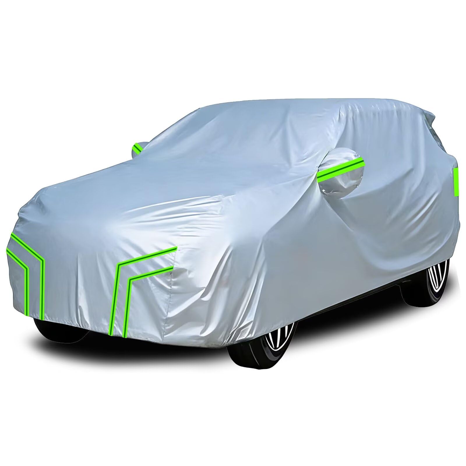 sur Mesure bache Exterieur Compatible avec KIA Picanto 2003-2026,imperméable,résistante au Soleil, au Vent,Neige Pluie,Protection Quatre Saisons(Silver Green)