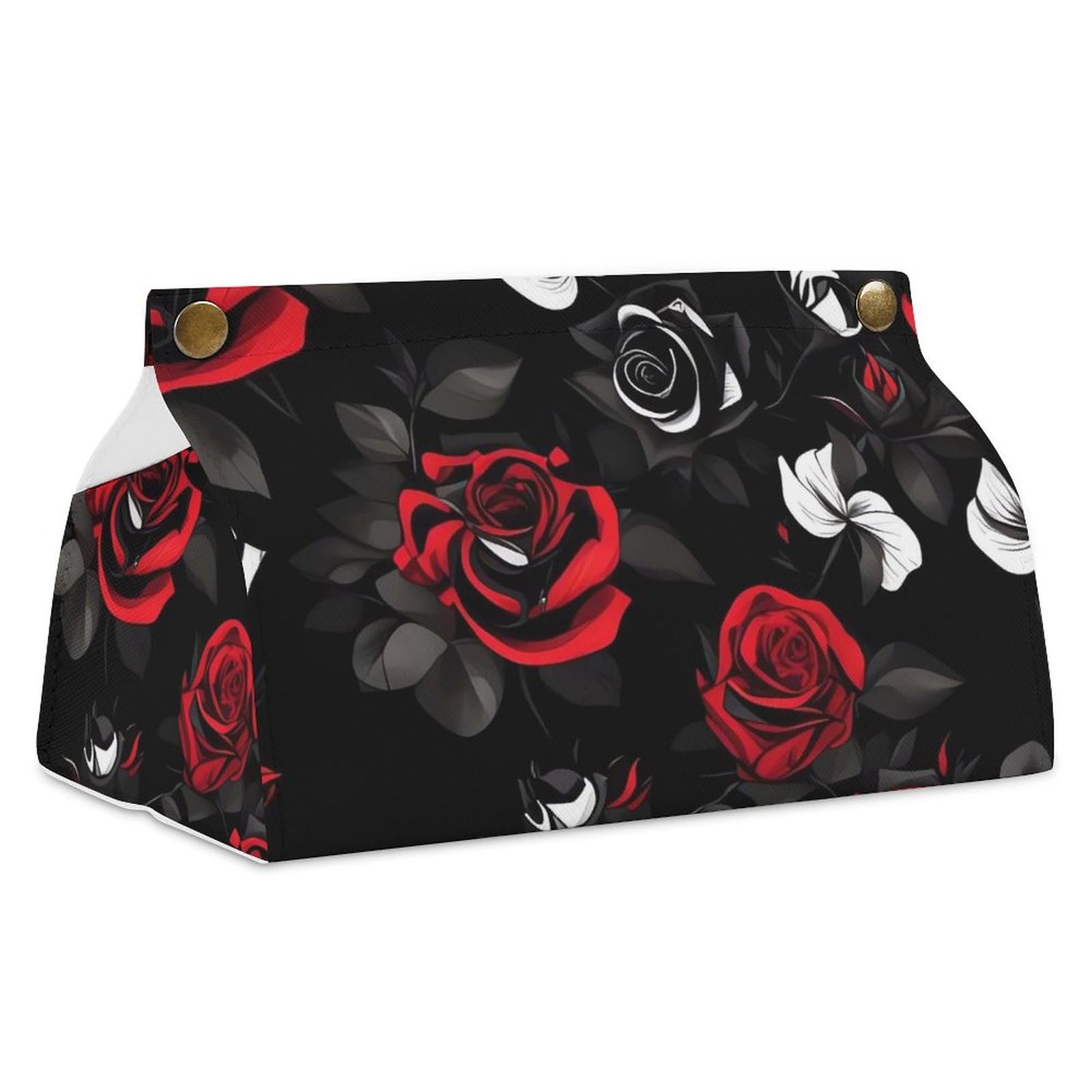 Boîte à mouchoirs en cuir aux roses romantiques pour instaurer une ambiance douce