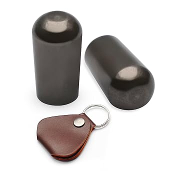 MAXCHEER 2PCS M3.5 Brass LP Guitar 3 Way Toggle Switch Tip with Guitar Pick Bag, Pickup Switch Knob for Epiphone Les Paul,Black