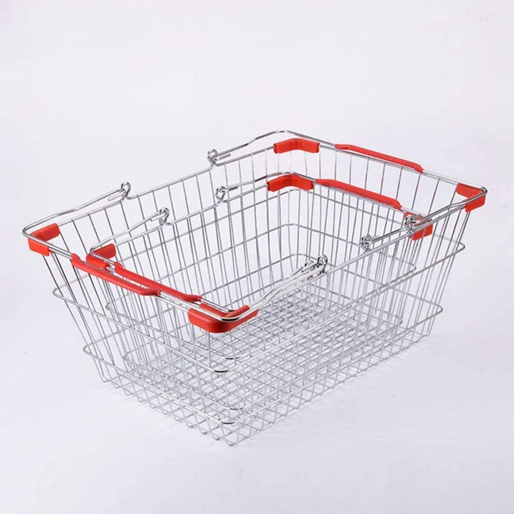 Cesta De La Compra Del Metal Del Supermercado Cesta De La Compra Cestas De Almacenamiento Cesta De La Cocina Con Asa