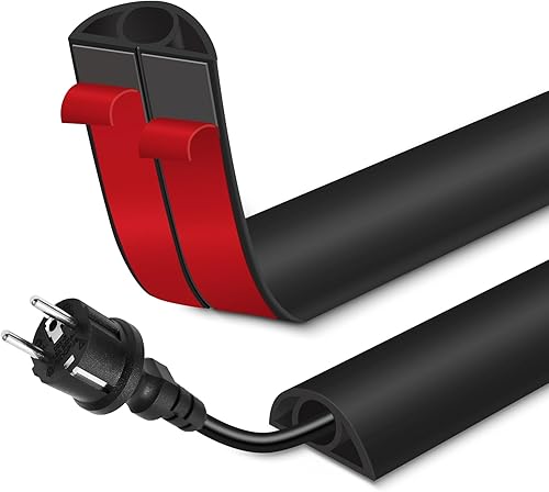 Miniatura 16 de Cubierta de cable de suelo para cables en el piso, cable autoadhesivo para ocultar cables de piso, cubiertas para protección de cables, evita Madera