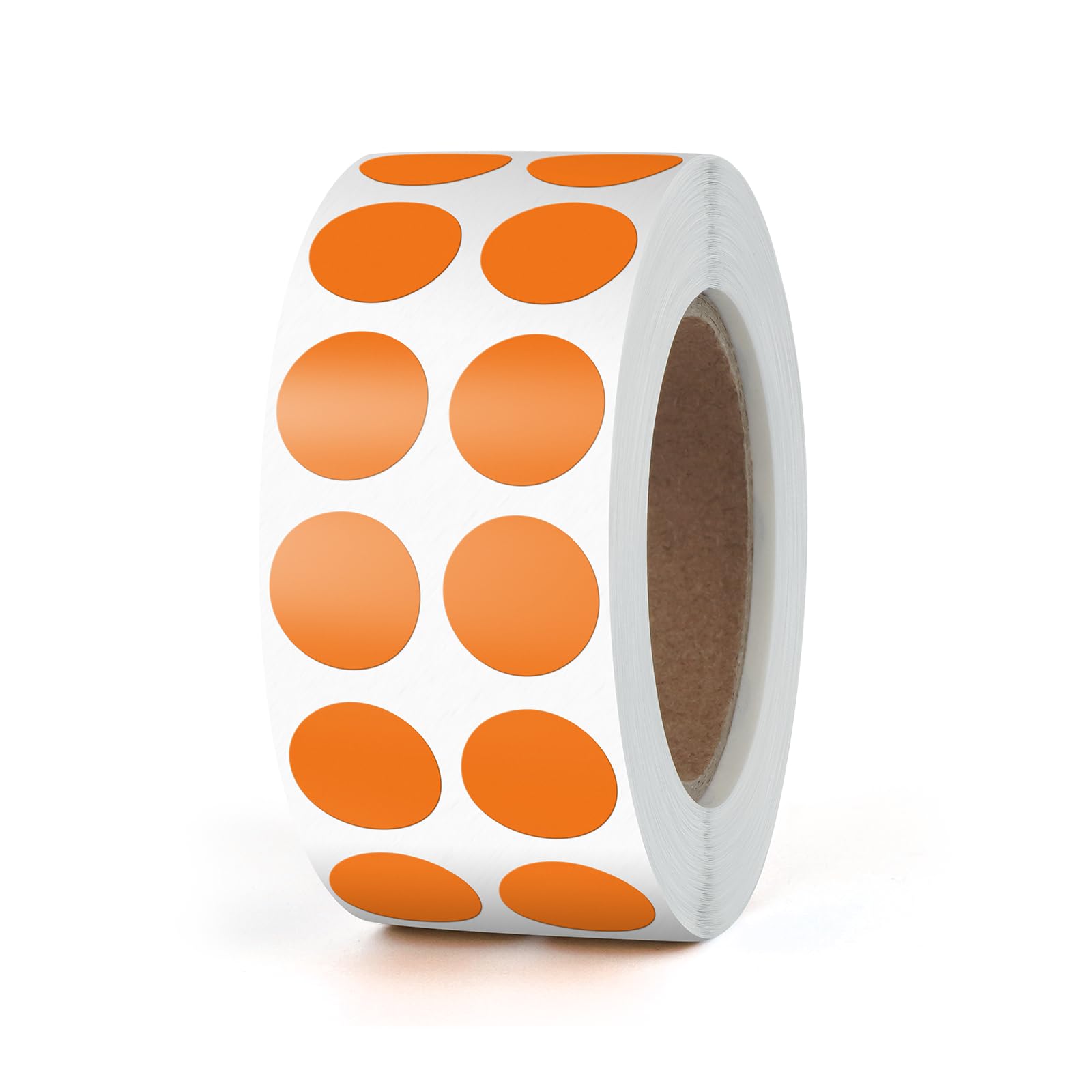 Meitaat Pegatinas redondas de 13 mm, color naranja, autoadhesivas, pequeños puntos adhesivos, código de colores, pegatinas de círculos, resistentes a la intemperie, 2000 unidades