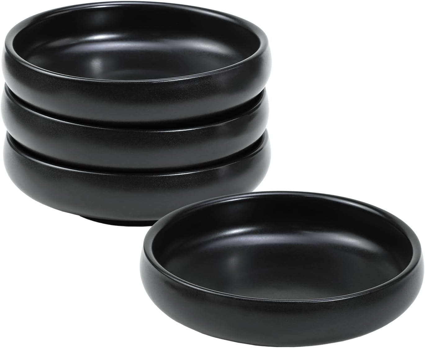 White Salad Plates BonNoces Inches Small Matte Porcelain - Main Image