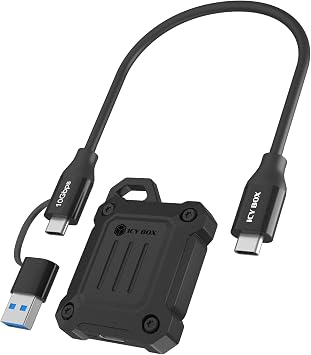 ICY BOX Full Metal M.2 NVMe 2230 SSD Enclosure, USB C 3.2 Gen2 Type-C 10Gbps to NVMe PCIe Adapter, Compatible with iPhone 15/16/17 Pro/Pro Max 4K ProRes Recording
