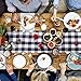 OurWarm Buffalo Plaid Check Table Runner, Reversible Cotton Burlap Table Runner Buffalo Plaid Kitchen Decor, Farmhouse Black and White Table Runner for Christmas Holiday Home Decorations, 14 x 72 Inch