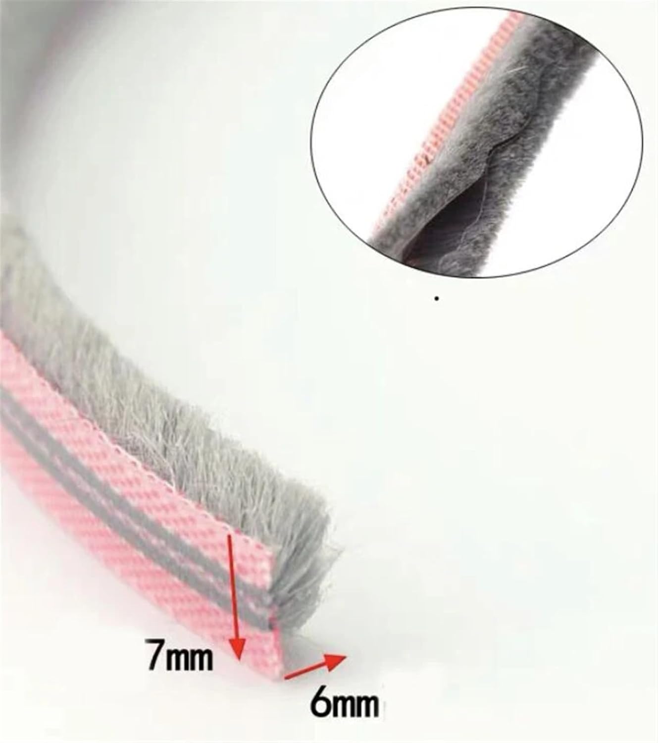 15kinds of Size Aluminum Sliding Door Window dust Proof Brush Seal Strip weatherstrip Draught excluder Seal Tape Door Gasket*10M(6x8mm)