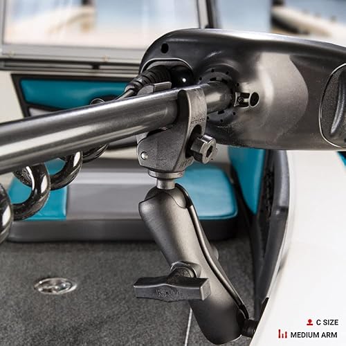 Miniatura 5 de RAM Mounts RAP-400-202U Estabilizador de motor de arrastre de garra dura con brazo medio