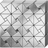 HomeyMosaic 10-Sheets Backsplash Metal Tile Peel and Stick on Kitchen Bathroom Fireplace Windmill Gl