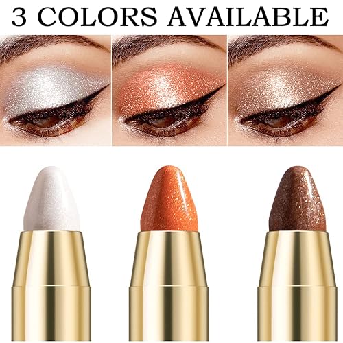 Miniatura 6 de JEMPET Sombra de ojos en barra Shimmer Cream  Lápiz de sombra de ojos impermeable de doble extremo  Maquillaje de ojos iluminador de larga duración