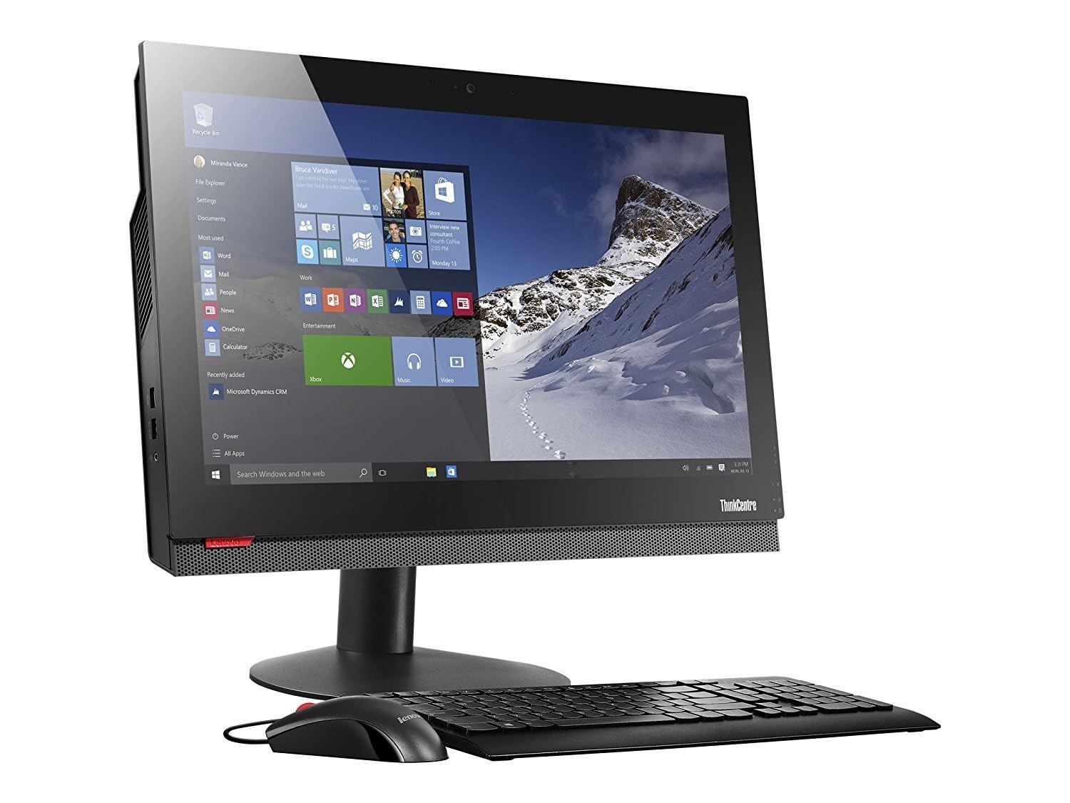 Lenovo ThinkCentre M800z - Ordenador de sobremesa todo en uno (21,5", Intel Celeron G3900, 8 GB de RAM, 256 GB SSD, WiFi, Bluetooth, teclado EE.UU., Windows 11 Pro (reacondicionado)
