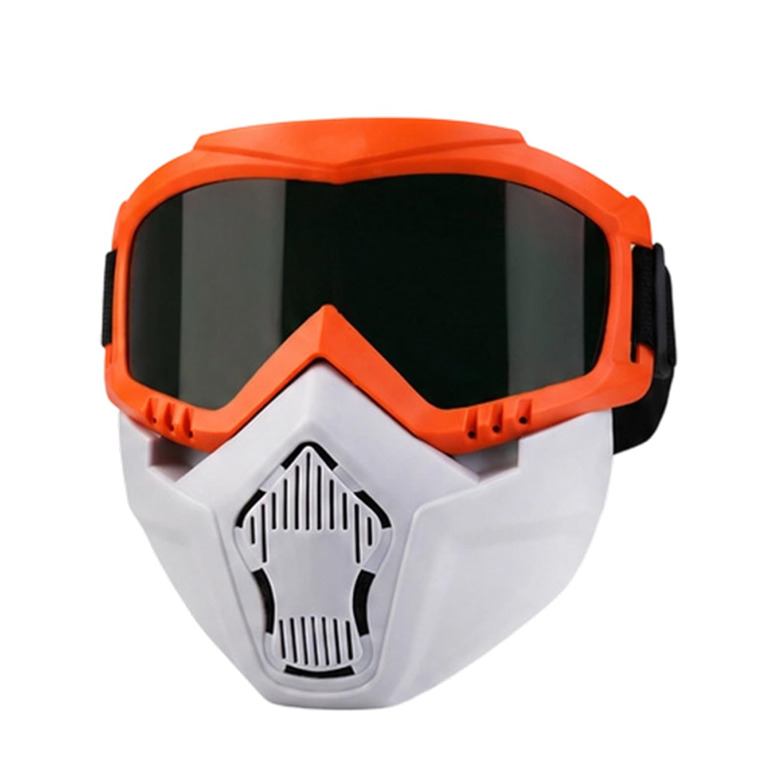 Carotoe Dark Green Polycarbonate Face Guard With Soft Cushioning Full For Whole Day Comfort In Harsh Weather Conditions And Labor Full Security