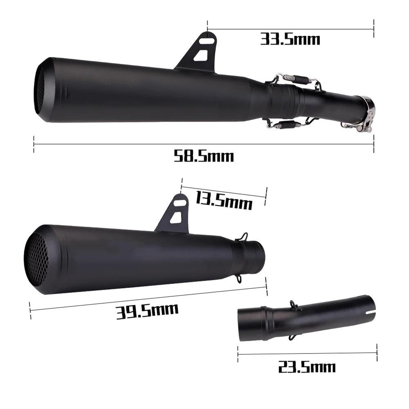 Fácil Instalar y reemplazar Accesorios Decorativos Duraderos para Motocicletas Tubo De Escape Intermedio Silenciador De Motocicleta Pitbike Slip-on para Rebel 500