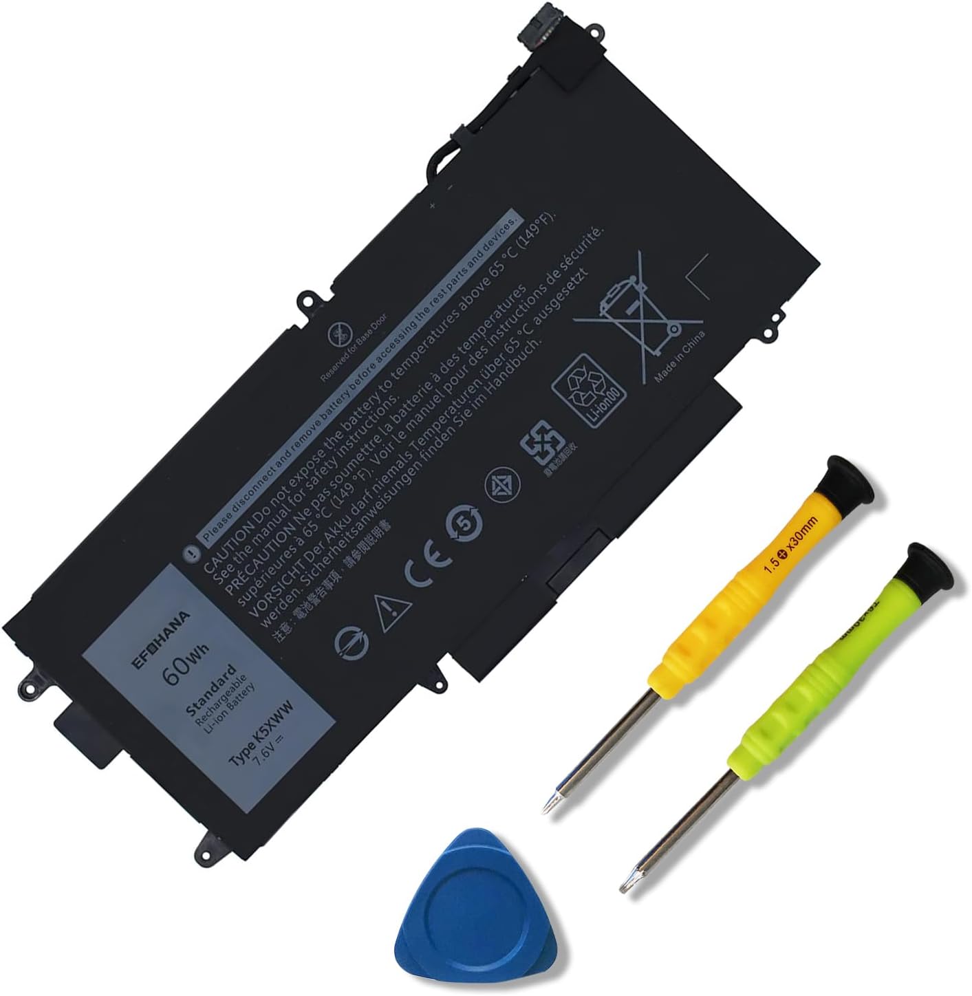 AKKEE 71TG4 Laptop Batterie Pour Dell Latitude 5289 7389 7390 2-in-1 P29S001 P29S002 Series 071TG4 X49C1 0X49C1 CFX97 0CFX97 725KY N18GG 11.4V 45Wh