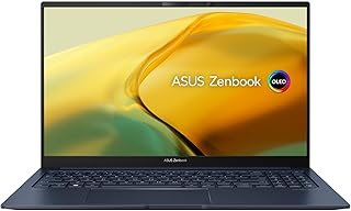 Asus Zenbook 15 OLED UM3504DA-MA438W 15.6 Pouces 2.8K OLED PC Portable (Processeur AMD Ryzen 7 7735U 2.7GHz, 32GB RAM DDR5, 1TB SSD NVMe, AMD Radeon Graphics, Windows 11 Home) – Clavier AZERTY