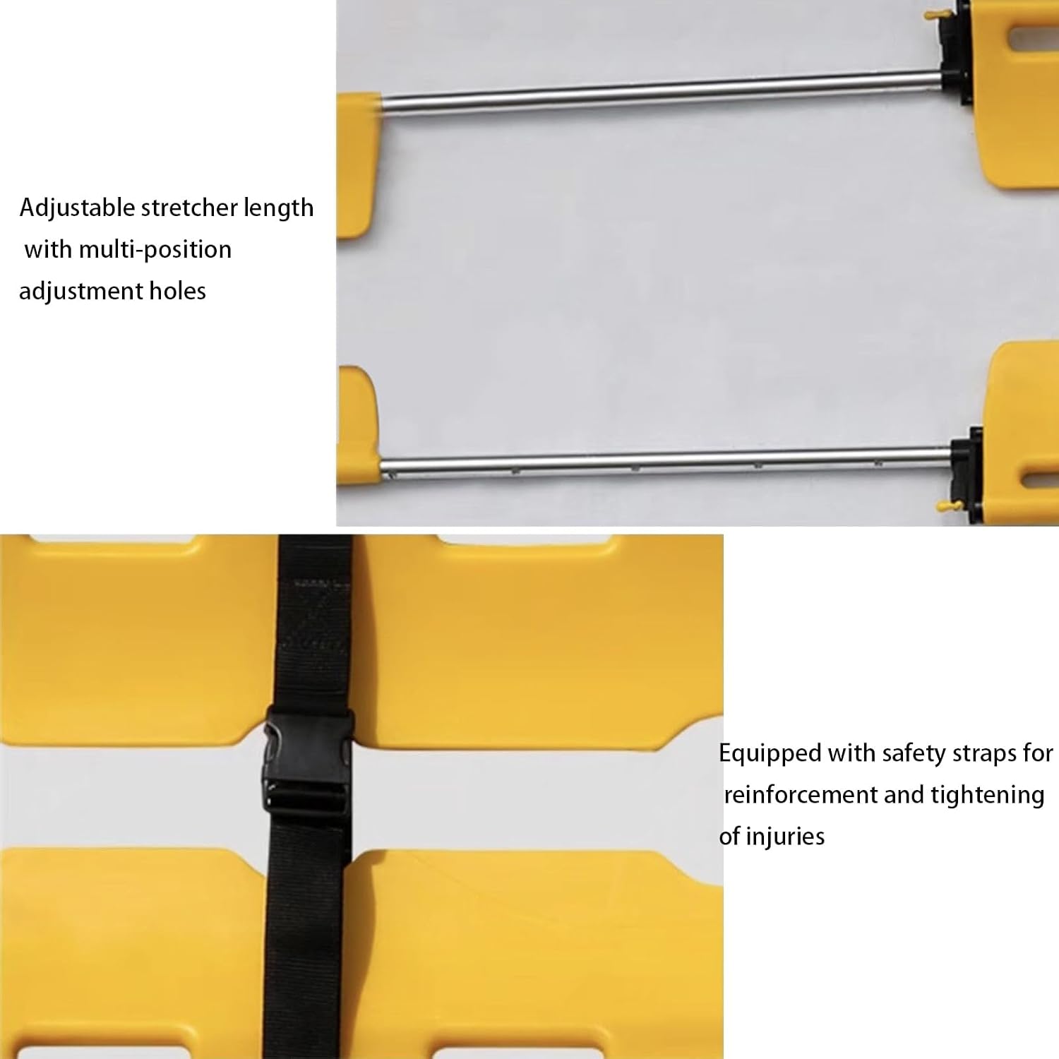 Medical Mover Transport Stretcher, Portable Stretcher for Patient Transport, Folding Stretcher for Medical Emergency, with Safety Straps, for Hospitals, Clinics, SPOR