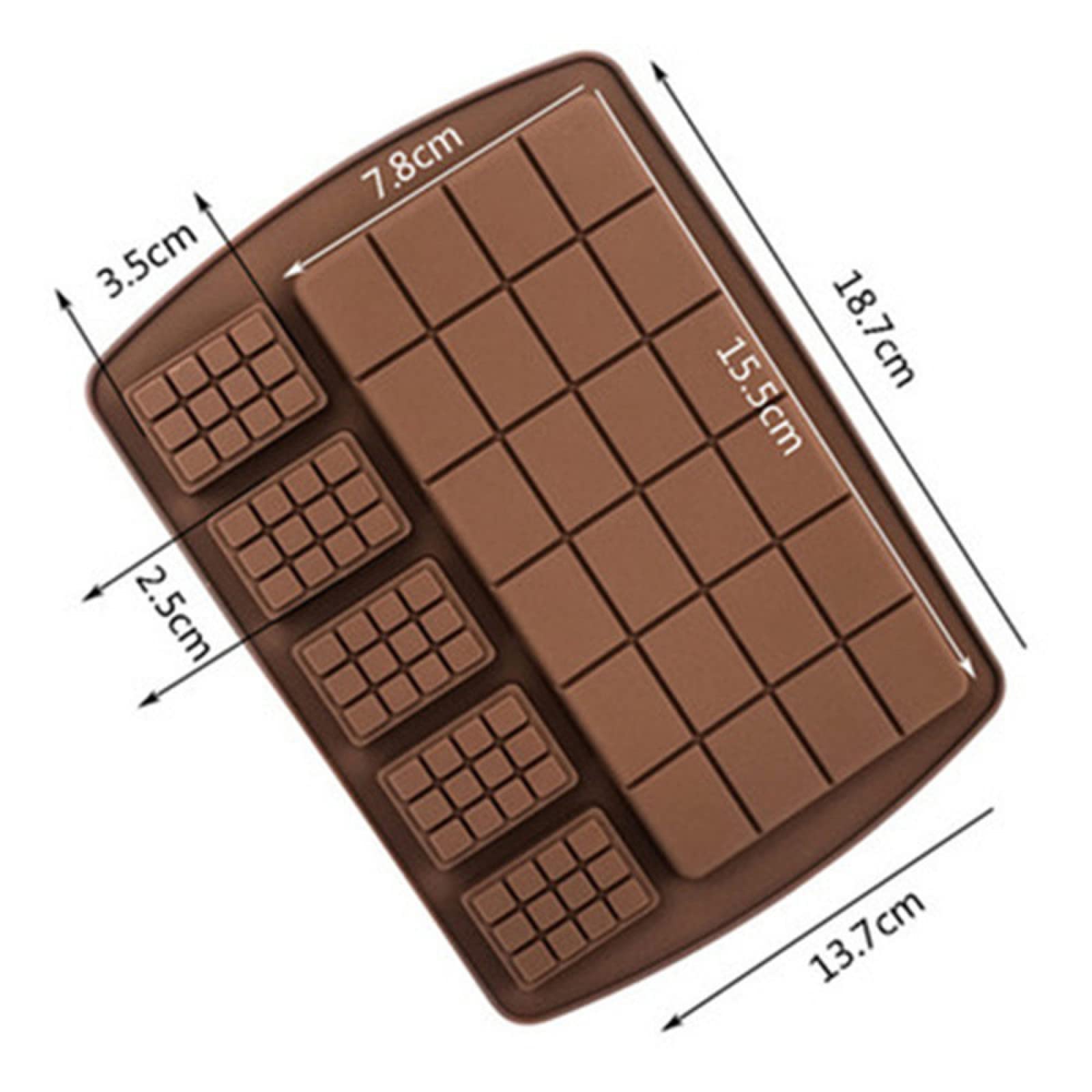 Moldes de silicona para hornear, 2 tamaños, molde de chocolate para fondant, pastelería, decoración de pasteles, 6 unidades