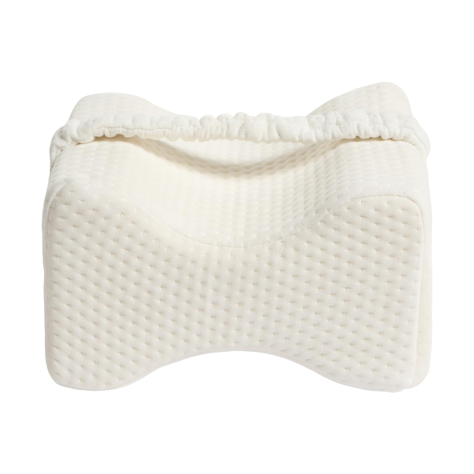 OHS Knee Pillow, Memory Foam Knee Pillow for Sleeping on Side Washable Cover Side Sleeper for Relieving Back Hip Support and Alignment Sciatica Pillows Pain Relief Knee Cushion, White