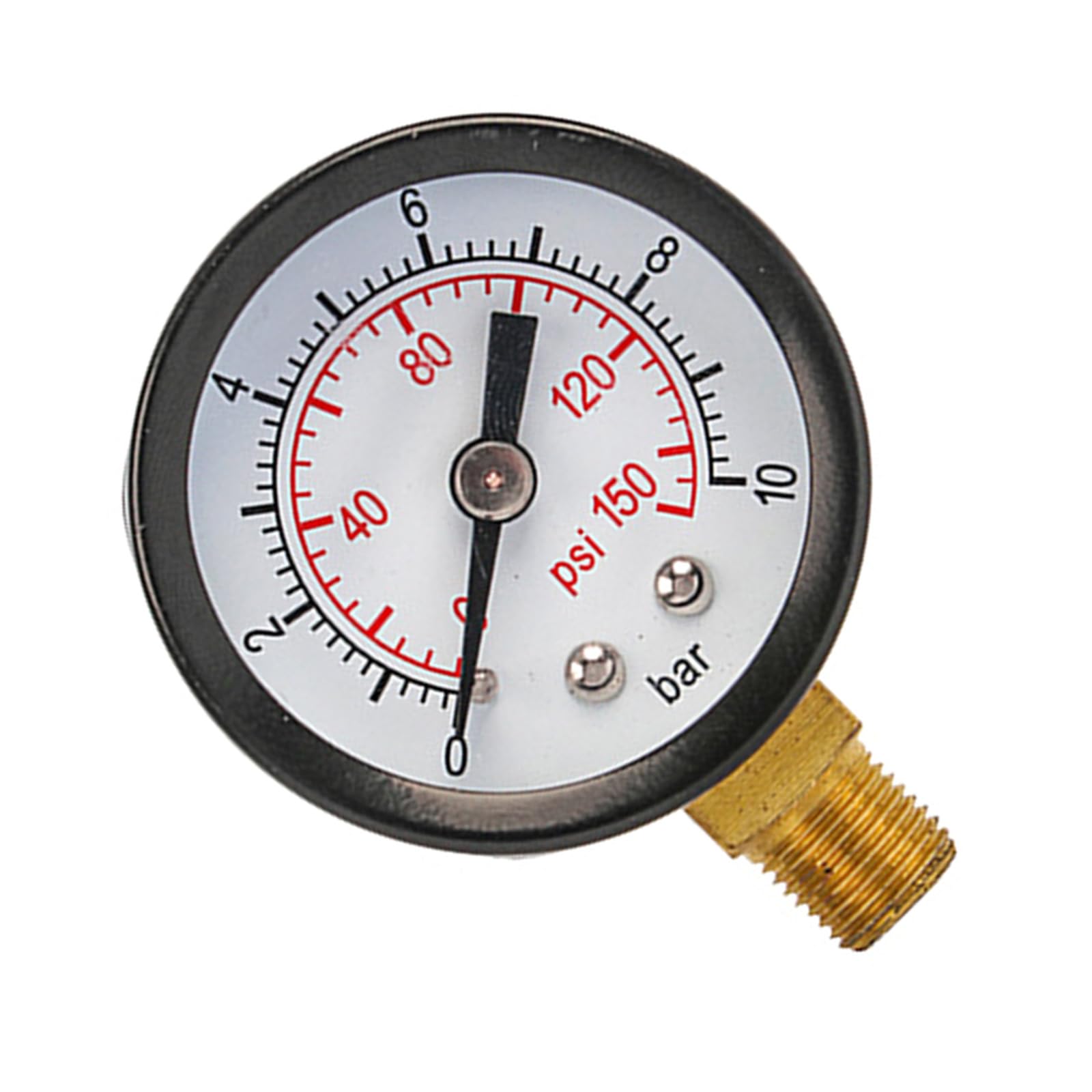 1/8" Thread Compressor Regulator Gauge Manometer, 40mm Display, Stainless Case for Various Applications Air Compressor Gauge
