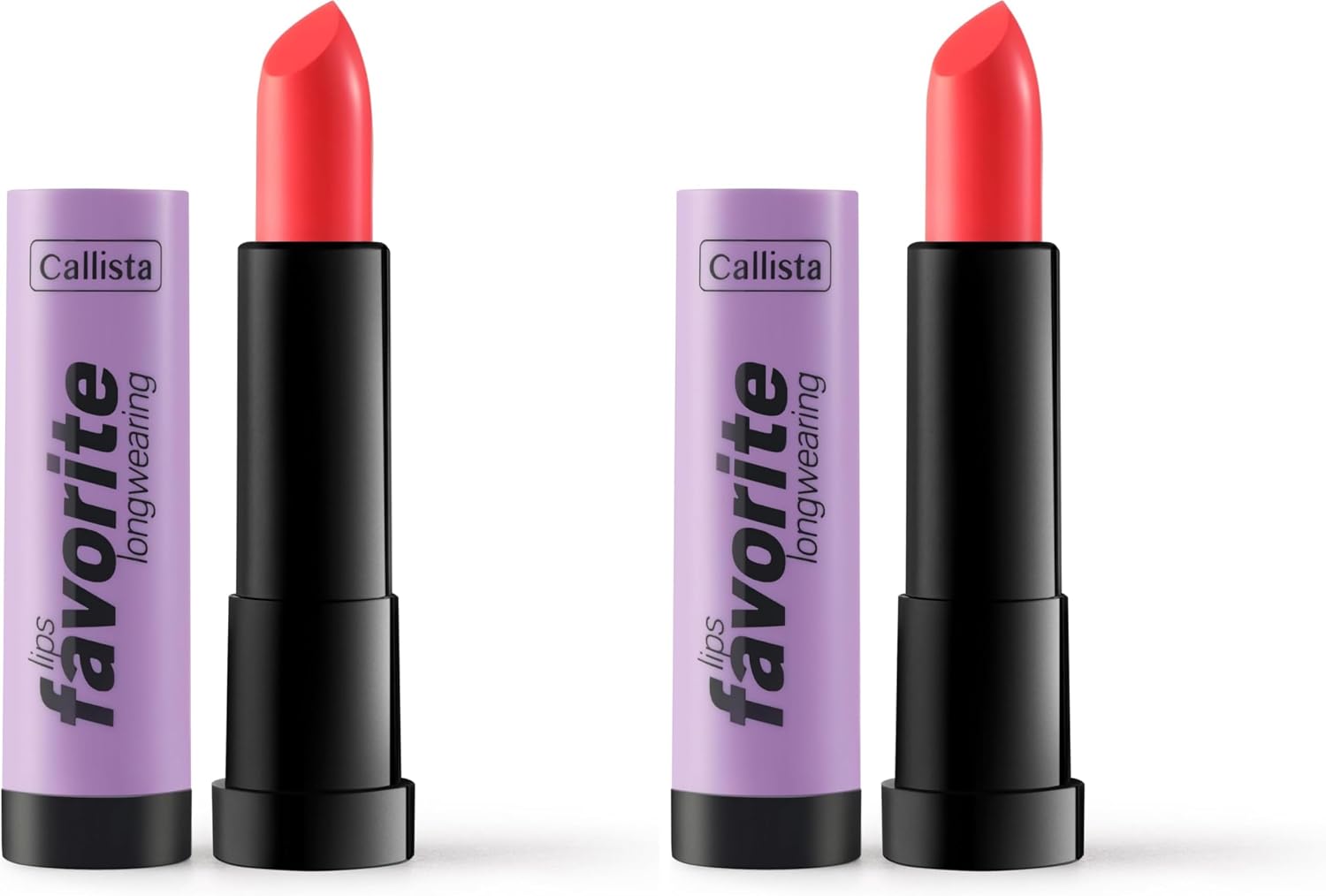 Callista Lips Favorite Longwearing Lipstick Kal c  Ruj 304 Tangerino, Pembe 2li paket