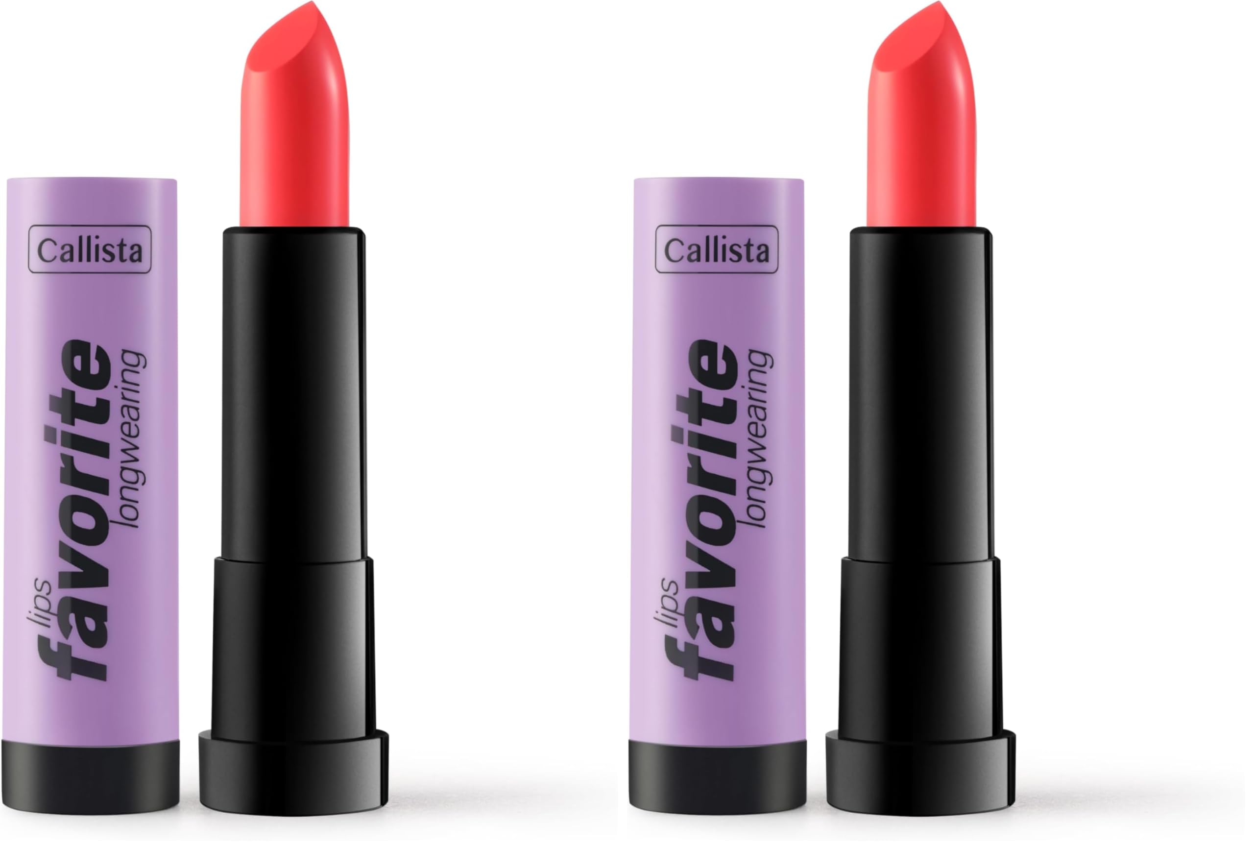 Callista Lips Favorite Longwearing Lipstick Kalıcı Ruj 304 Tangerino, Pembe 2li paket