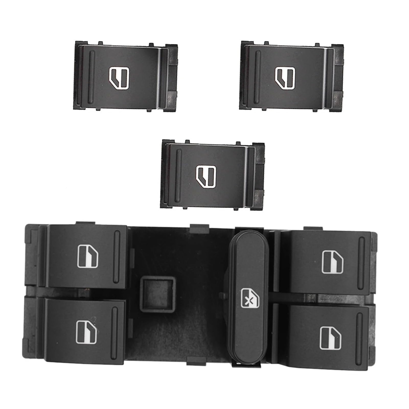 Lhdktee for Passat B6 CC for Caddy for Touran Window Headlight Control Switch Button 1K0941431Q 1K4959857B Car Window Handle(4piece)