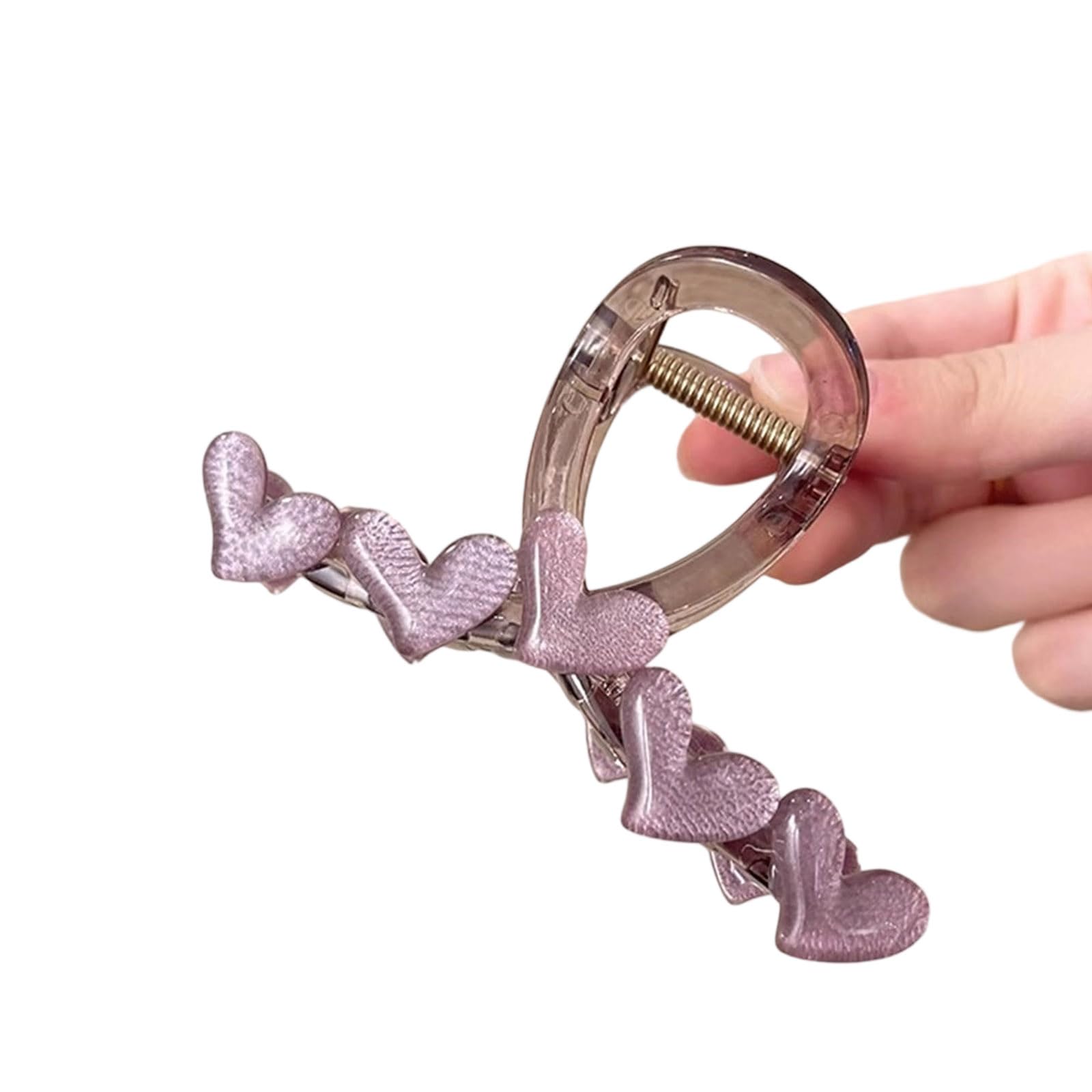 YUXITA Elegant Heart Plan Polyacrylate Hair Clip Not Slip For Women Elegant Hair Addition