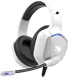 IMYB A36 Casque de jeu avec écouteurs Mic Stereo pour Pc, PS5, Xbox RGB Annulation du bruit filaire sur l'oreille pour Xbox Series X/S, PS4, Interrupteur Nintendo, Ordinateur, Ordinateur portable, Mac
