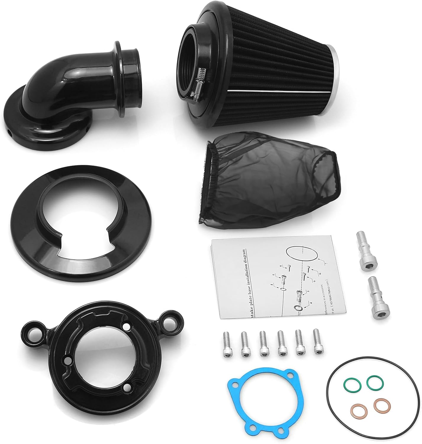 For harley air cleaner filter sportster street road glide king for harley davidson motorcycle air intake (Nake style -Black, A-For Sportster XL models) A-For Sportster XL models Nake Style - Black