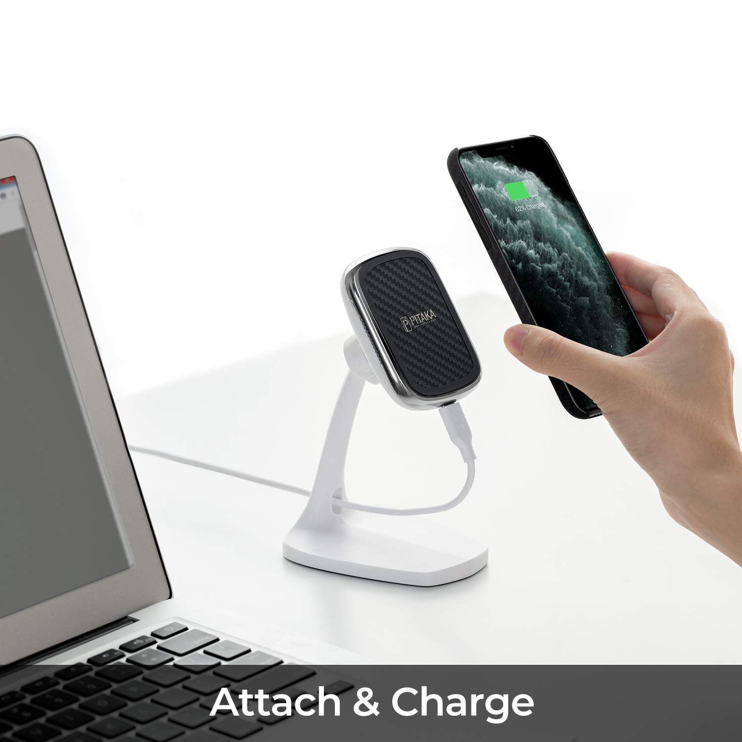 Amazon.com: PITAKA MagEZ Mount Qi Desktop Smartphone Charging