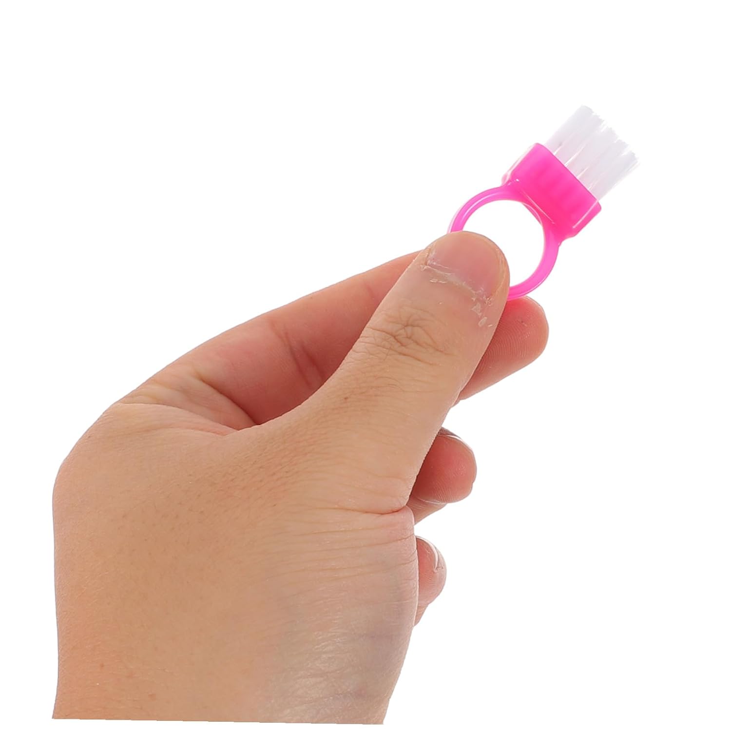 100pcs Heavy Duty Nail Cleaning Brushes with Comfortable Handle Portable Fingernail Scrubbing Set for Men and Women Compact Pink Manicure Tool for Travel and Home Use